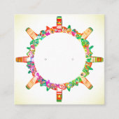 Maßgeschneiderte, moderne, farbenfrohe, blumengesc terminkarte (Vorderseite)