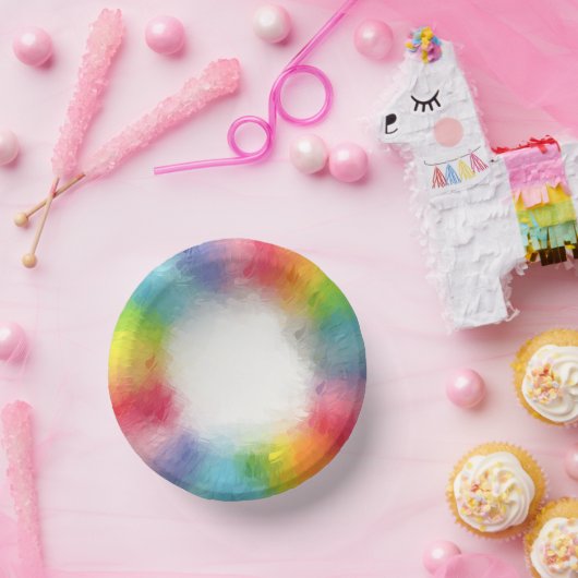 Maßgeschneiderte, moderne, farbenfrohe, trendige V Pappteller (Party)