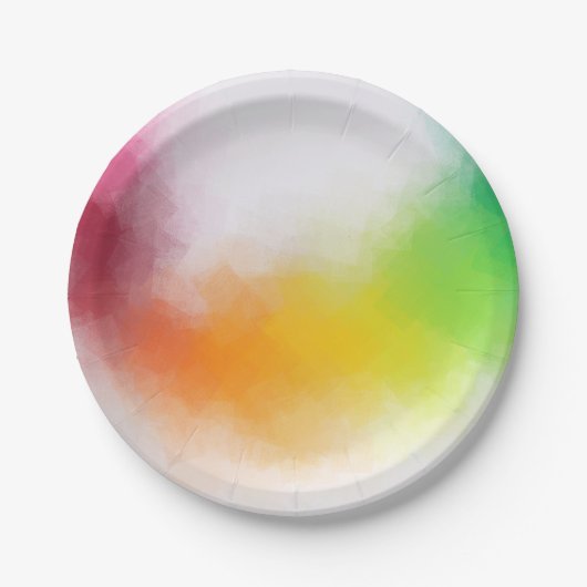 Maßgeschneiderte, moderne Farbvorlage für Abstrakt Pappteller (Vorderseite)