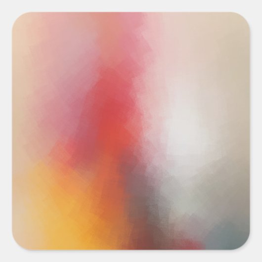 Maßgeschneiderte, moderne Farbvorlage für Abstrakt Quadratischer Aufkleber (Vorderseite)