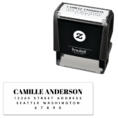 Maßgeschneiderte moderne, fette Typografie-Rücksen Permastempel (Beispiel)