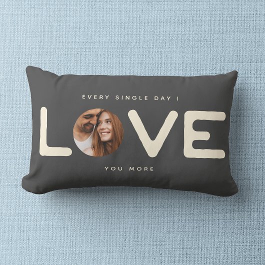 Maßgeschneiderte moderne Foto LIEBE Valentines Cou Lendenkissen