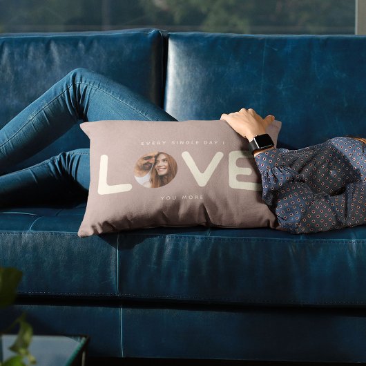 Maßgeschneiderte moderne Foto LIEBE Valentines Cou Lendenkissen