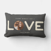 Maßgeschneiderte moderne Foto LIEBE Valentines Cou Lendenkissen (Vorderseite)