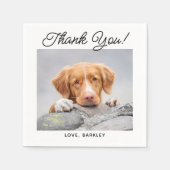 Maßgeschneiderte, moderne Foto Niedliche Hundesche Serviette (Vorderseite)