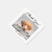 Maßgeschneiderte, moderne Foto Niedliche Hundesche Serviette (Ecke)