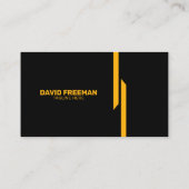 Maßgeschneiderte, moderne, gelbe und schwarze Logo Visitenkarte (Rückseite)