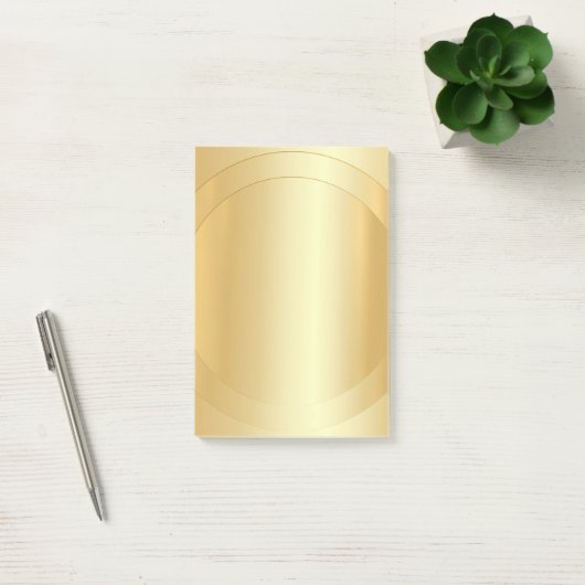 Maßgeschneiderte, moderne Gold Look Blank Template Post-it Klebezettel (Büro)