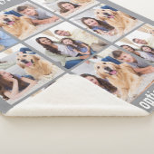 Maßgeschneiderte, moderne Grau 9-FotoCollage Sherpadecke (3/4)