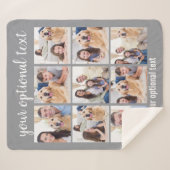 Maßgeschneiderte, moderne Grau 9-FotoCollage Sherpadecke (Vorderseite (Horizontal))