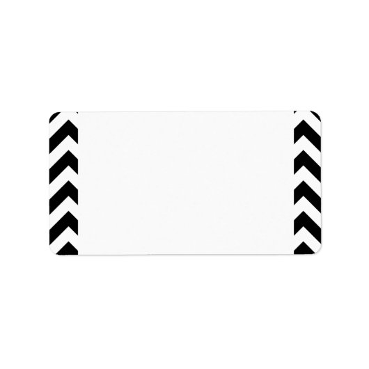 Maßgeschneiderte moderne, große Schwarz-Weiß-Chevr Adressaufkleber (Vorne)