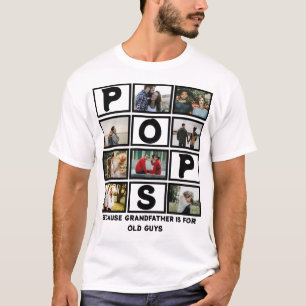 Maßgeschneiderte moderne Großvater-Pop 8 Fotomater T-Shirt
