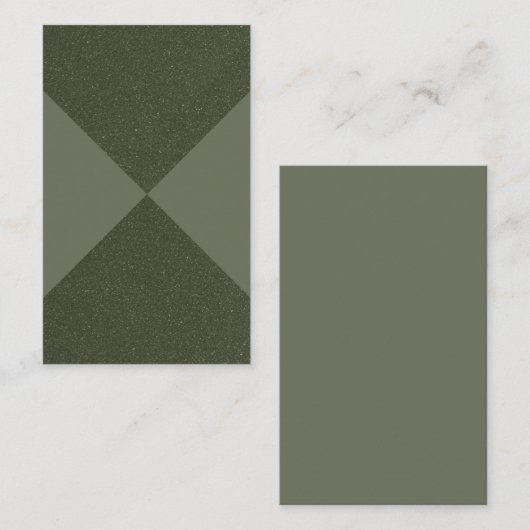 Maßgeschneiderte, moderne, grüne Textur-Karte Visitenkarte (Vorne/Hinten)