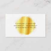 Maßgeschneiderte, moderne, handgeschriebene Goldvo Visitenkarte (Rückseite)