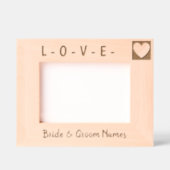 Maßgeschneiderte moderne Herzkunst, Braut und Bräu Geätzte Rahmen (Vorderseite)