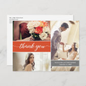 Maßgeschneiderte moderne Hochzeit im Herbst Orange Postkarte (Vorne/Hinten)