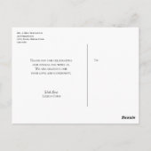 Maßgeschneiderte moderne Hochzeit im Herbst Orange Postkarte (Rückseite)