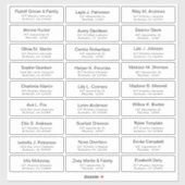 Maßgeschneiderte, moderne Hochzeitsgast-Aufkleber Aufkleber (Blatt)