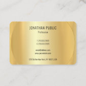 Maßgeschneiderte moderne Imitate Gold-Template-Lux Visitenkarte (Rückseite)