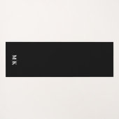 Maßgeschneiderte moderne Initialen schwarz Yogamatte (Rückseite (Horizontal))