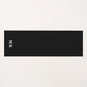 Maßgeschneiderte moderne Initialen schwarz Yogamatte (Vorderseite (Horizontal))