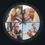 Maßgeschneiderte, moderne Instagram-Familie FotoCo Große Wanduhr<br><div class="desc">Einfache und moderne Instagram Foto Collage,  perfekt für 4 Lieblings-Erinnerungen für diese Sake Wanduhr in minimalistischem Design. Perfekt als Geschenk für Familie oder Freunde,  Zuhause Erwärmung oder Neuvermählte.</div>