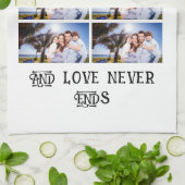 Maßgeschneiderte moderne Liebe 10 FotoCollage Geschirrtuch (Gefaltet)