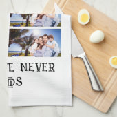 Maßgeschneiderte moderne Liebe 10 FotoCollage Geschirrtuch (Viertel Falte)