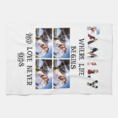 Maßgeschneiderte moderne Liebe 10 FotoCollage Geschirrtuch (Horizontal)