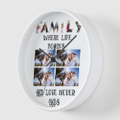 Maßgeschneiderte moderne Liebe 10 FotoCollage Uhr (Winkel)