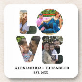 Maßgeschneiderte moderne Liebe 4 Foto Collage für Getränkeuntersetzer (Vorderseite)