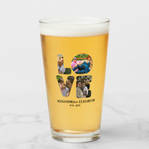 Maßgeschneiderte moderne Liebe 4 Foto Collage für  Glas