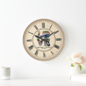 Maßgeschneiderte moderne Liebe 4 Foto Collage für Große Wanduhr (Zuhause)