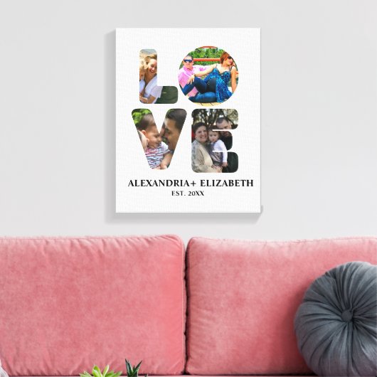 Maßgeschneiderte moderne Liebe 4 Foto Collage für Leinwanddruck (Insitu (Wohnzimmer))