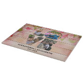 Maßgeschneiderte moderne Liebe 4 Foto Collage für Schneidebrett (Ecke)