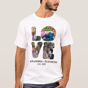 Maßgeschneiderte moderne Liebe 4 Foto Collage für  T-Shirt