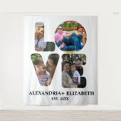 Maßgeschneiderte moderne Liebe 4 Foto Collage für Wandteppich (Vorderseite)