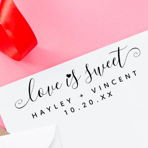 Maßgeschneiderte moderne Liebe sind Sweet-Script- Gummistempel