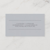 Maßgeschneiderte moderne Minimalistische Elegangra Visitenkarte (Rückseite)