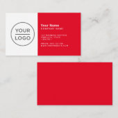 Maßgeschneiderte moderne minimalistische rote Farb Visitenkarte (Vorne/Hinten)