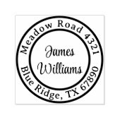 Maßgeschneiderte moderne minimalistische Runde Rüc Permastempel (Design)