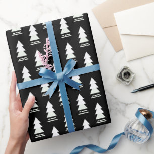 Maßgeschneiderte moderne Minimalistische Schwarz-W Geschenkpapier