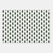 Maßgeschneiderte moderne Minimalistische Schwarz-W Geschenkpapier Set (Vorderseite 2)