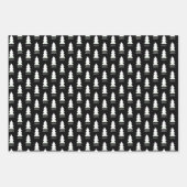 Maßgeschneiderte moderne Minimalistische Schwarz-W Geschenkpapier Set (Vorderseite)