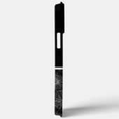 Maßgeschneiderte, moderne Monogramm Schwarz-Weiß-B Case-Mate iPhone Hülle (Rückseite / Rechts)