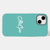 Maßgeschneiderte, moderne Name Minimal Monogram. Case-Mate iPhone Hülle (Rückseite (Horizontal))