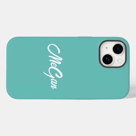 Maßgeschneiderte, moderne Name Minimal Monogram. Case-Mate iPhone Hülle (Rückseite (Horizontal))