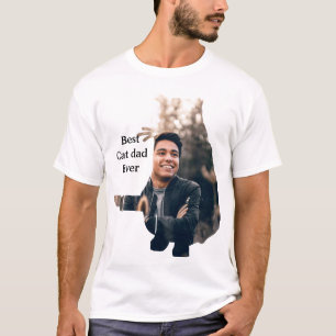 Maßgeschneiderte moderne niedliche Cat-Fotovorlage T-Shirt