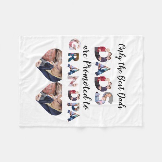 Maßgeschneiderte moderne Opa 9 FotoCollage Fleecedecke (Vorderseite (Horizontal))