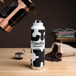 Maßgeschneiderte, moderne Personalisierte Schwarz- Trinkflasche